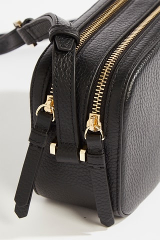 Sac bandoulière en cuir Lettrines - Noir