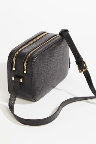 Sac bandoulière en cuir Lettrines - Noir