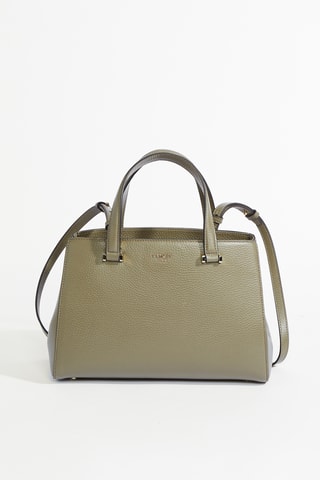 Leren Handtas Lettrines - Kaki