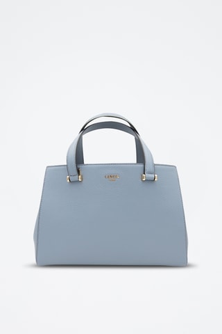 Sac à main en cuir Lettrines S - Ciel