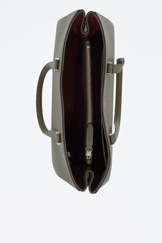 Sac porté épaule en cuir Lettrines M - Kaki