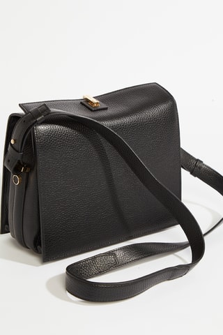 Sac bandoulière en cuir Pia - Noir