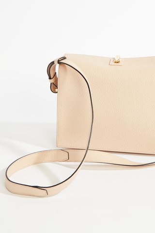 Sac bandoulière en cuir Pia - Ecru