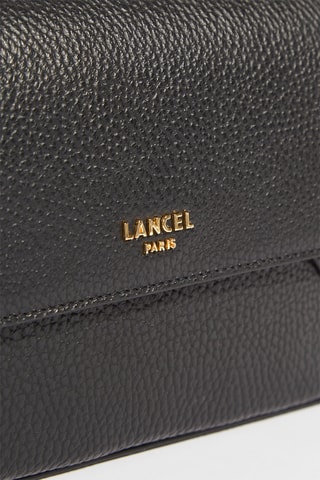 Sac bandoulière en cuir Lettrines M - Noir