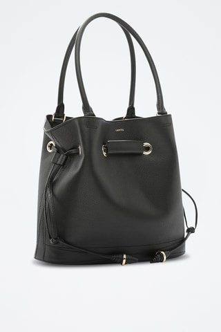Sac seau en cuir Le Huit M - Noir