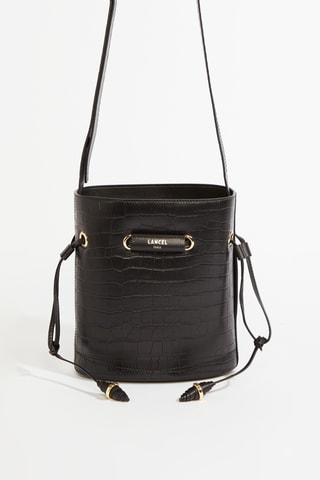 Sac seau en cuir Le Huit S - Noir