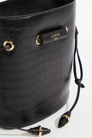 Sac seau en cuir Le Huit S - Noir