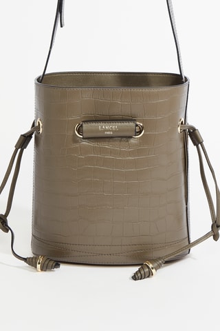 Sac seau en cuir Le Huit S - Kaki