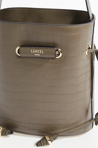 Sac seau en cuir Le Huit S - Kaki