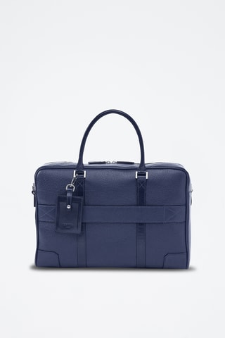 Porte-documents et porte-cartes en cuir Grand hotel - Bleu pétrole