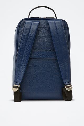 Sac à dos en cuir Grand hotel - Bleu pétrole