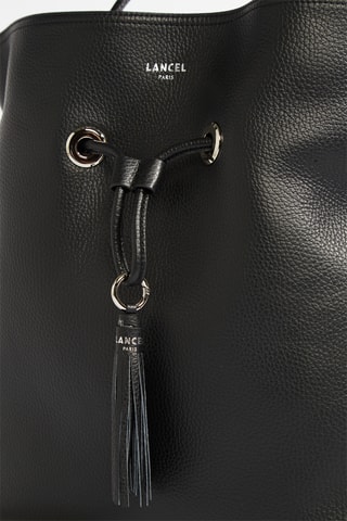 Sac seau en cuir Sacha M - Noir
