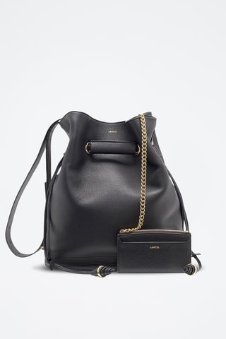 Sac seau en cuir Le Huit L - Noir