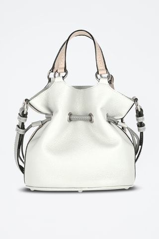 Sac seau en cuir Premier flirt S - Ecru