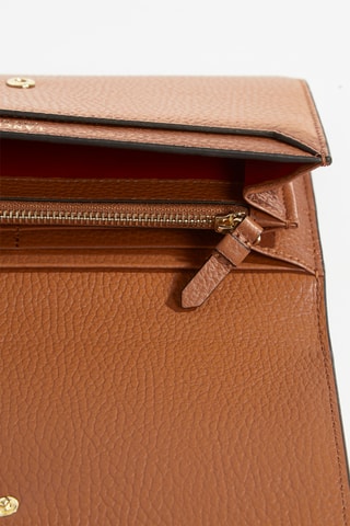 Portefeuille en cuir Lettrines - Camel