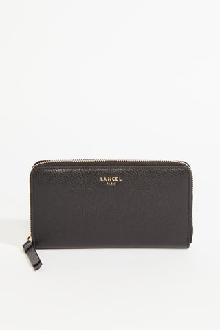 Compagnon en cuir Lettrines - Noir