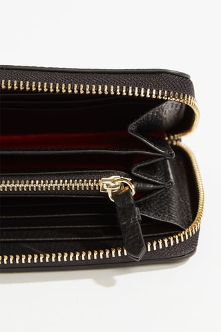 Compagnon en cuir Lettrines - Noir