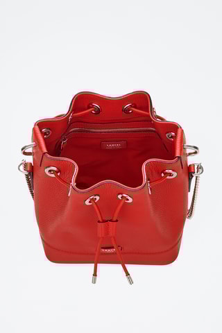 Sac seau en cuir Ninon S - Rouge