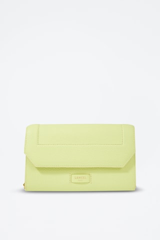 Portefeuille en cuir Ninon - Vert citron