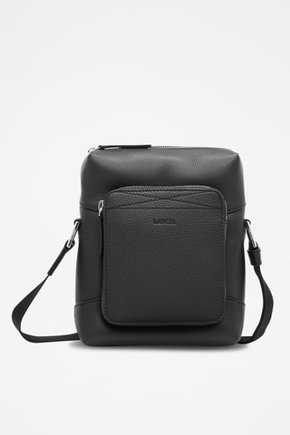 Sac bandoulière en cuir Graphic Mini - Noir