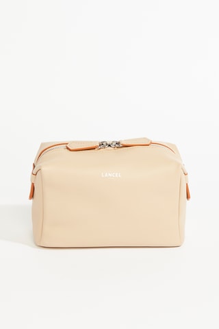 Trousse de toilette en cuir Neo Pop - Beige