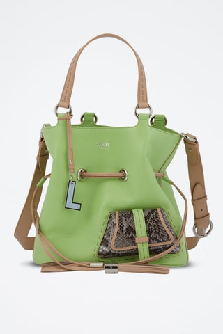 Sac seau en cuir Premier Flirt M - Vert clair
