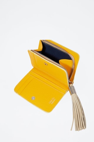 Portefeuille en cuir 1er Flirt - Jaune et beige