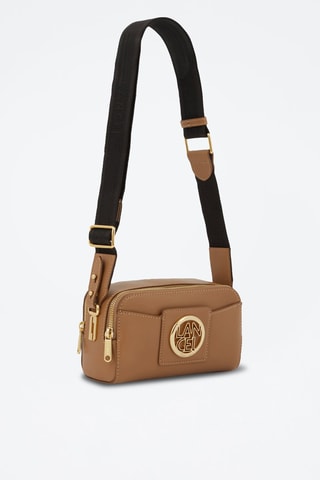 Sac bandoulière en cuir Roxane - Camel et doré