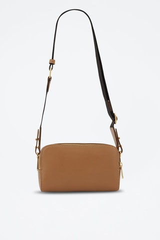 Sac bandoulière en cuir Roxane - Camel et doré