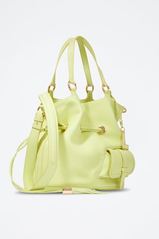 Sac seau en cuir 1er Flirt M - Vert citron
