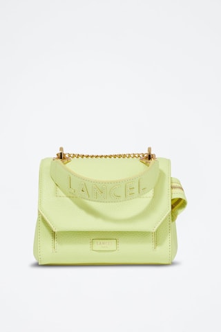 Sac porté épaule en cuir Ninon S - Vert citron