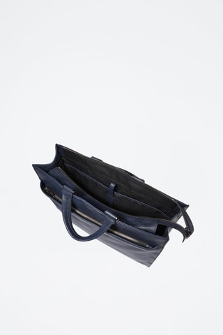 Porte-documents 15'6 en cuir Come - Bleu marine