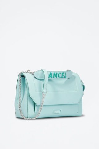 Sac bandoulière en cuir Ninon L - Menthe