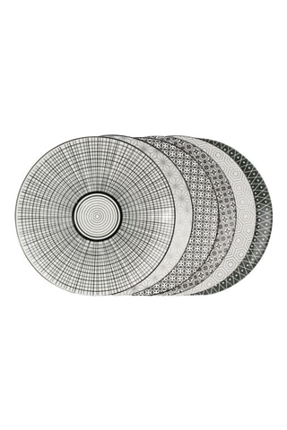 6 pratos de sobremesa em porcelana Komae - 21 cm