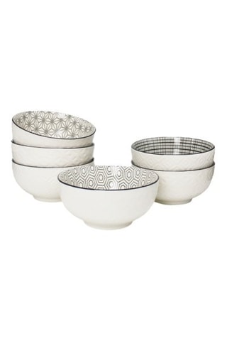 6 Porseleinen Kommen Komae - 58 cl
