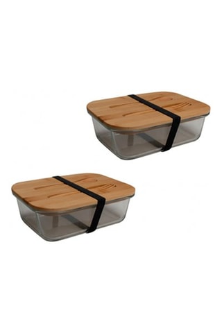 2 Borosilicaatglazen Lunchboxen Bo Byo - 100 cl