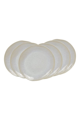 6 Keramische Grote Borden Nuage - 26,7 cm