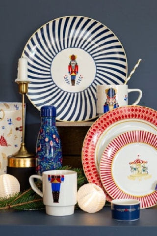6 Platte Porseleinen Borden Circus - 26 cm