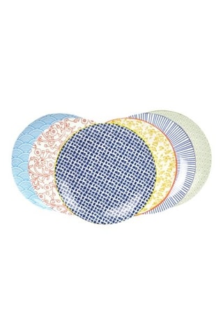 6 Platte Porseleinen Borden Sabae - 26,5 cm