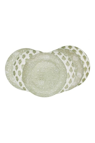 6 Platte Porseleinen Borden Soliman - 26 cm