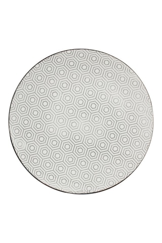 6 pratos rasos em porcelana Komae - 26 cm