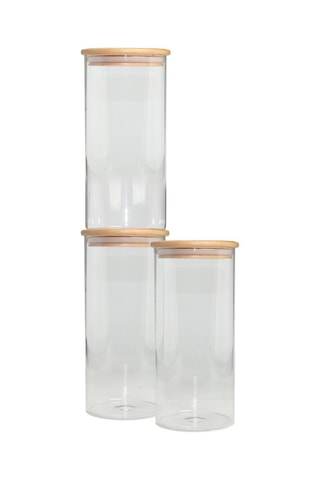 2 Borosilicaatglazen Bewaarpotten Bobio - 70 cl