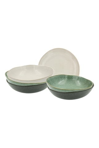 6 Diepe Keramische Borden Mila - 20,5 cm