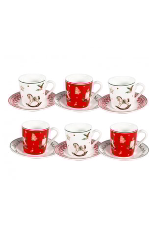 Porseleinen Koffieservies Souvenirs d’Antan - 6 Personen