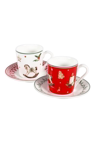 Porseleinen Koffieservies Souvenirs d’Antan - 6 Personen
