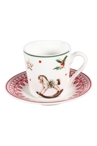 Porseleinen Koffieservies Souvenirs d’Antan - 6 Personen