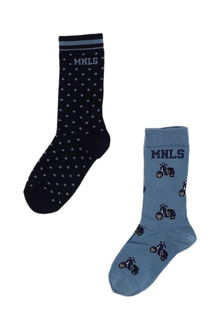 2 pares de meias - Azul