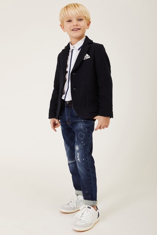 Blazer em lã - Azul-marinho