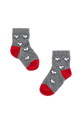 2 pares de meias Snoopy Snoopy e os Peanuts - Cinzento e branco