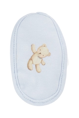 Gorro e chinelos de quarto - Azul-claro e branco